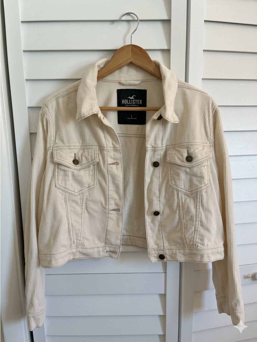 Hollister Women's Off-White Corduroy Jacket